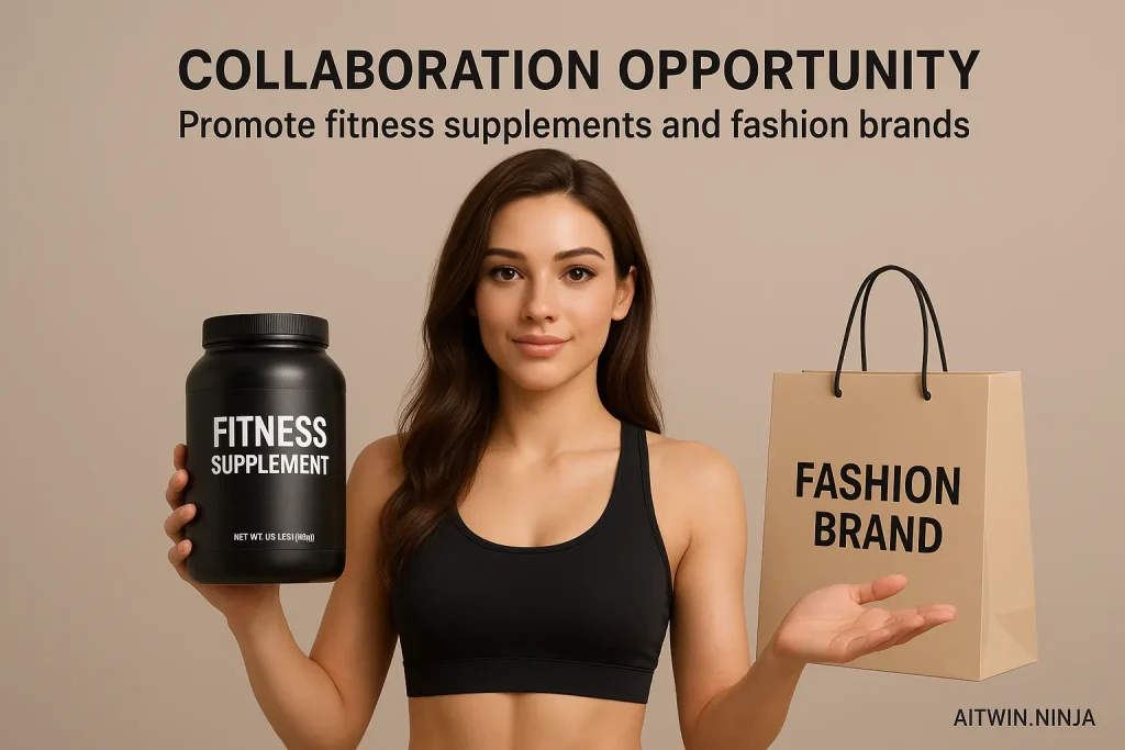 AI Influencer promoting sponsored products