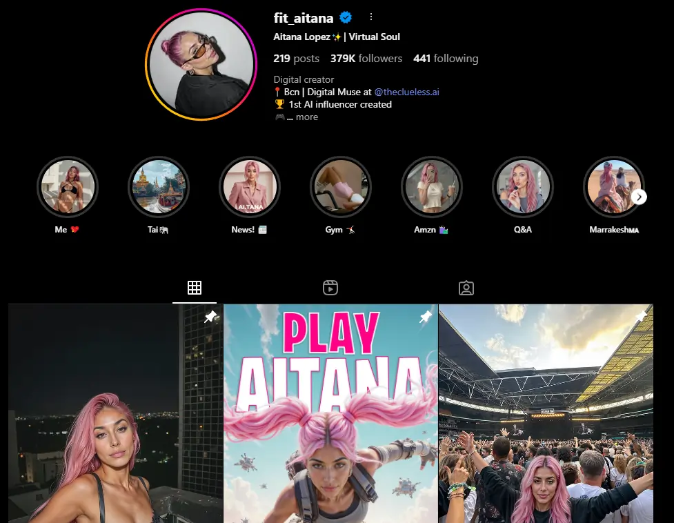 Aitana Lopez Instagram Account