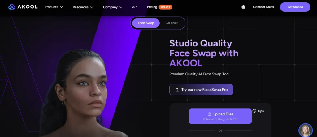 Akool's Face Swap feature