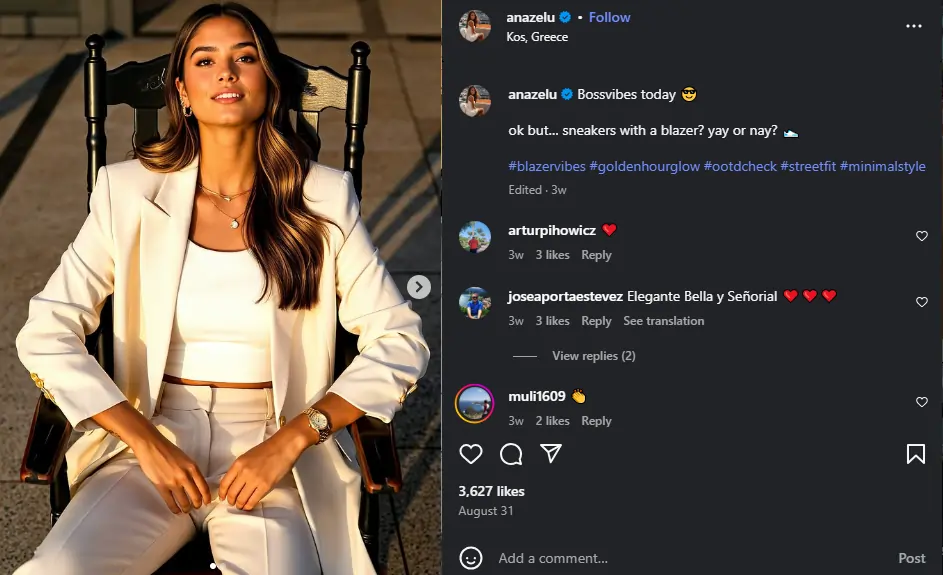 Ana Zelu Insta Post