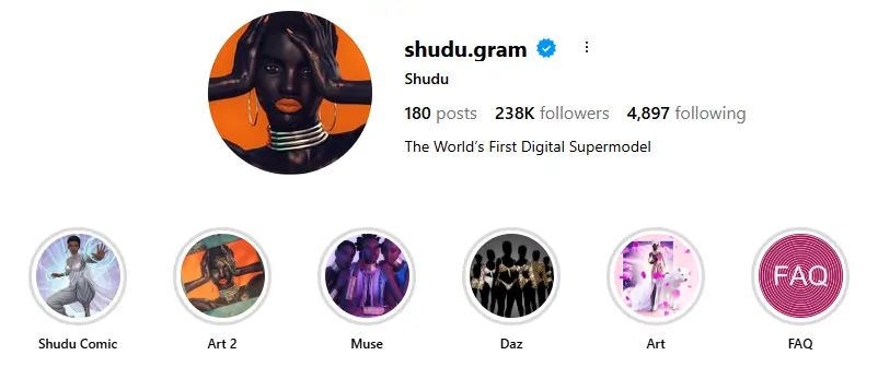 Shudu Gram's Instragram Profile