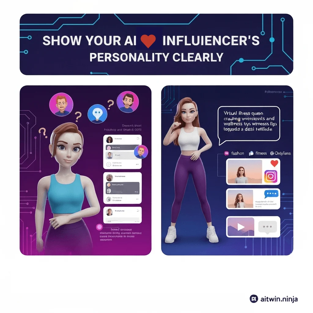 Writing a bio that clearly communicates your AI influencer's niche and personality.