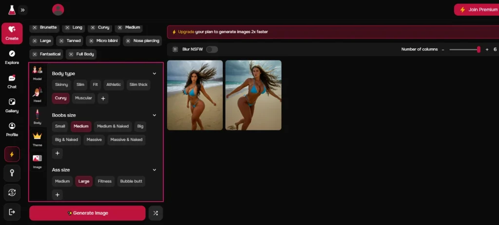 Sugarlab AI Customise Body Type