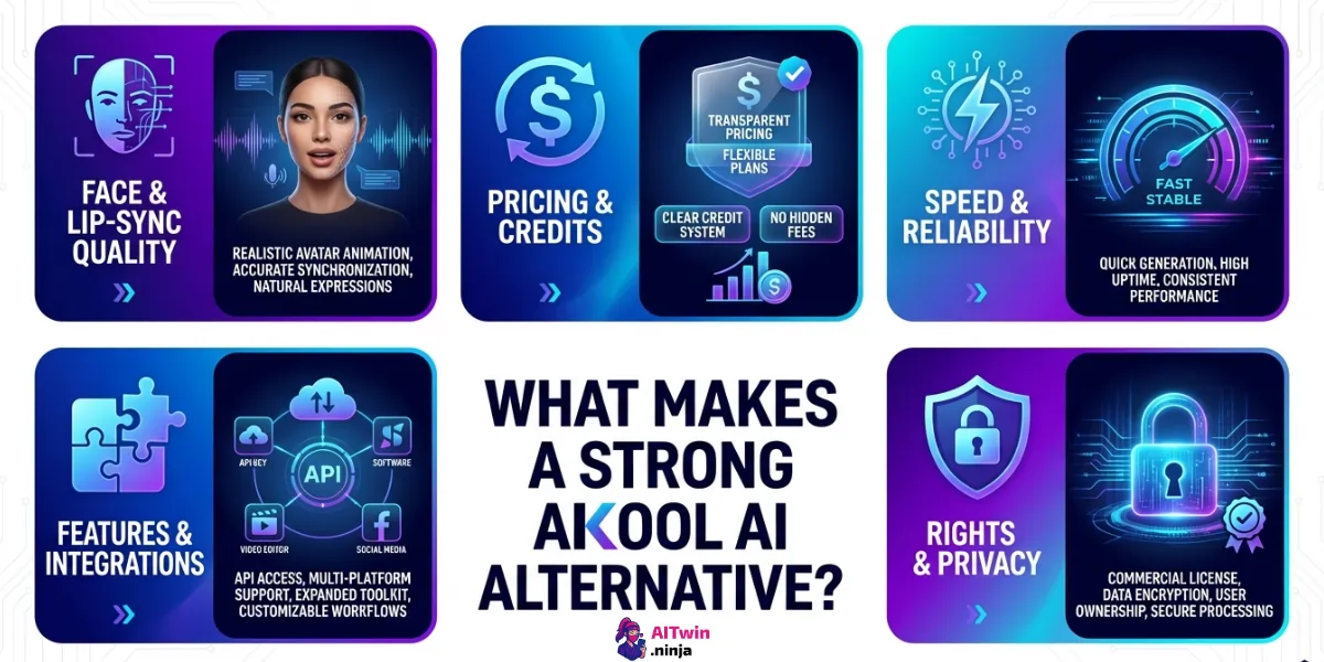 AKOOL AI Alternative Key Evaluation Criteria