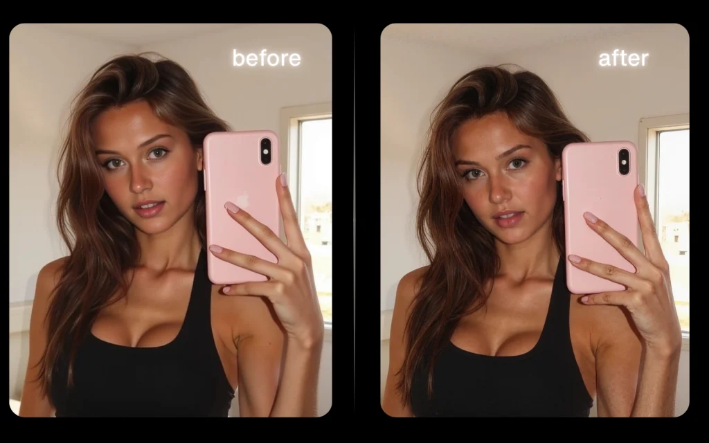 CelebMakerAI - AI Skin Upscalling Before and After