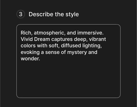 Describe Character style