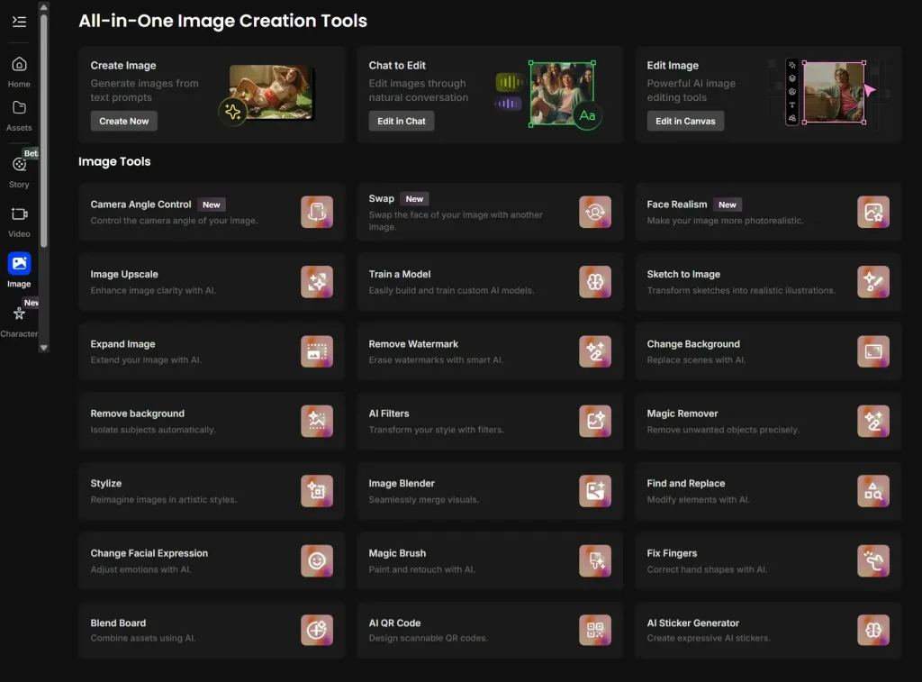 OpenArt AI Image generator & customization feature
