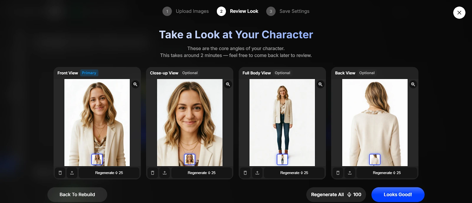 Review Look of OpenArt Generated AI Character