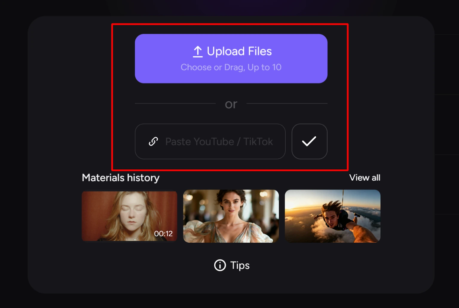AKOOL- Upload Or Drag Base Image