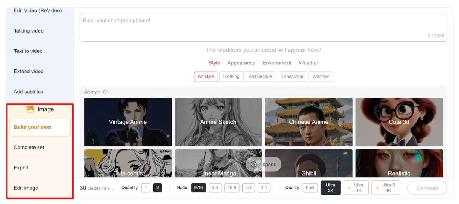 APOB AI Content Creation Modes