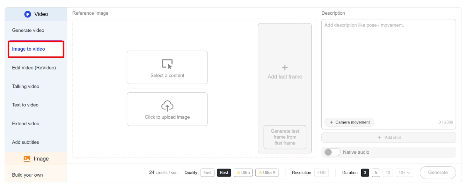 APOB AI - Image-to-Video Feature