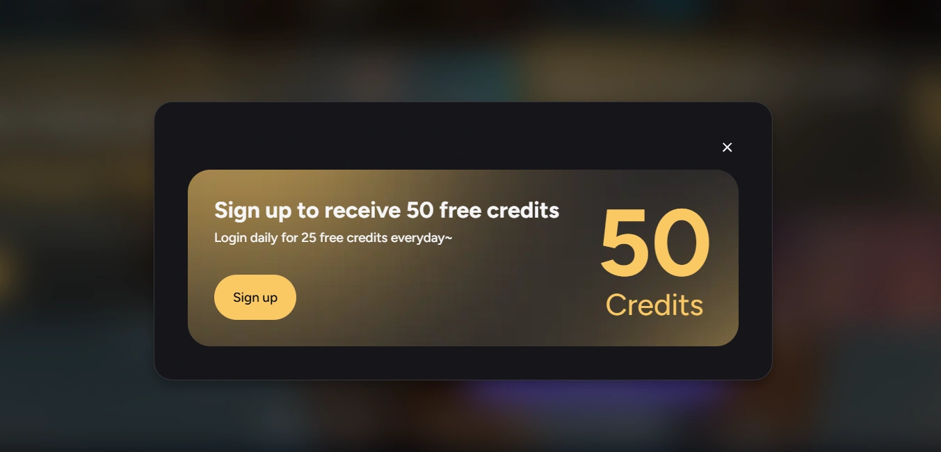 Create Account at AKOOL & Receive 50 FREE Credits