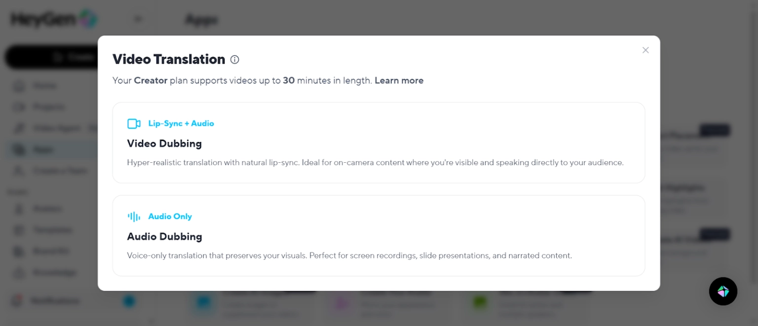 HeyGen AI Translation Feature