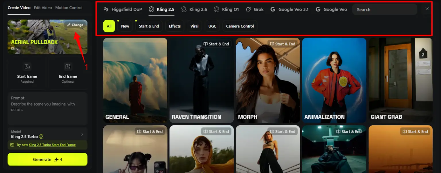 Higgsfield- Choose Your Animation Style