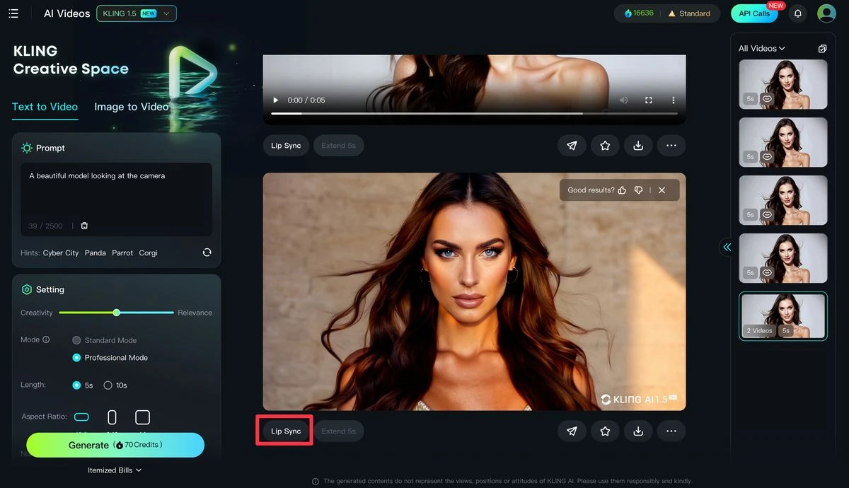 Kling AI Lip-sync Feature