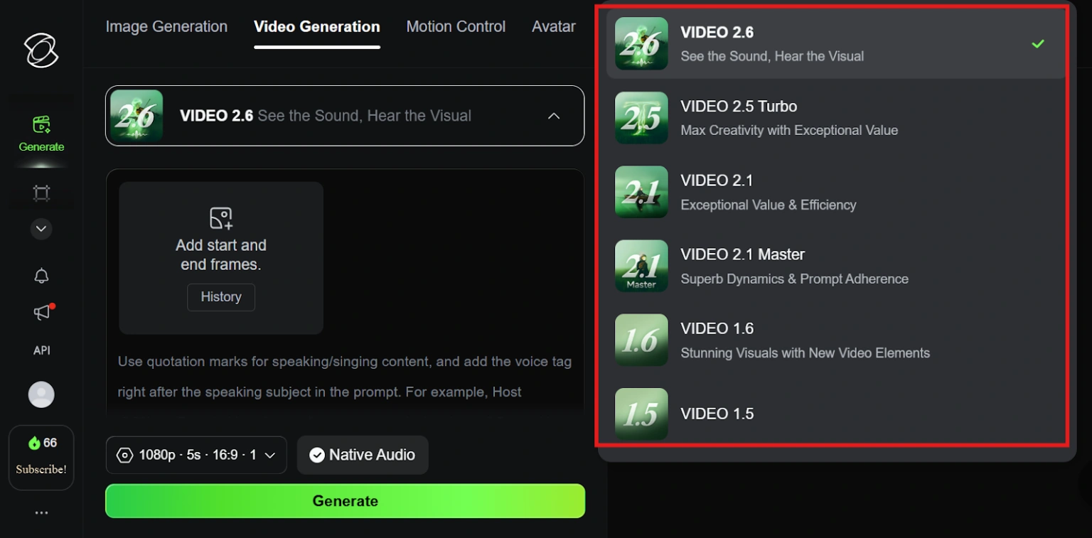 Kling AI Video Generation Models