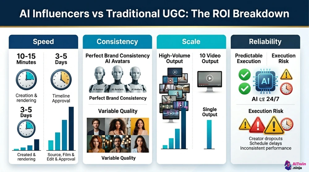 AI Influencers VS Traditional UGC
