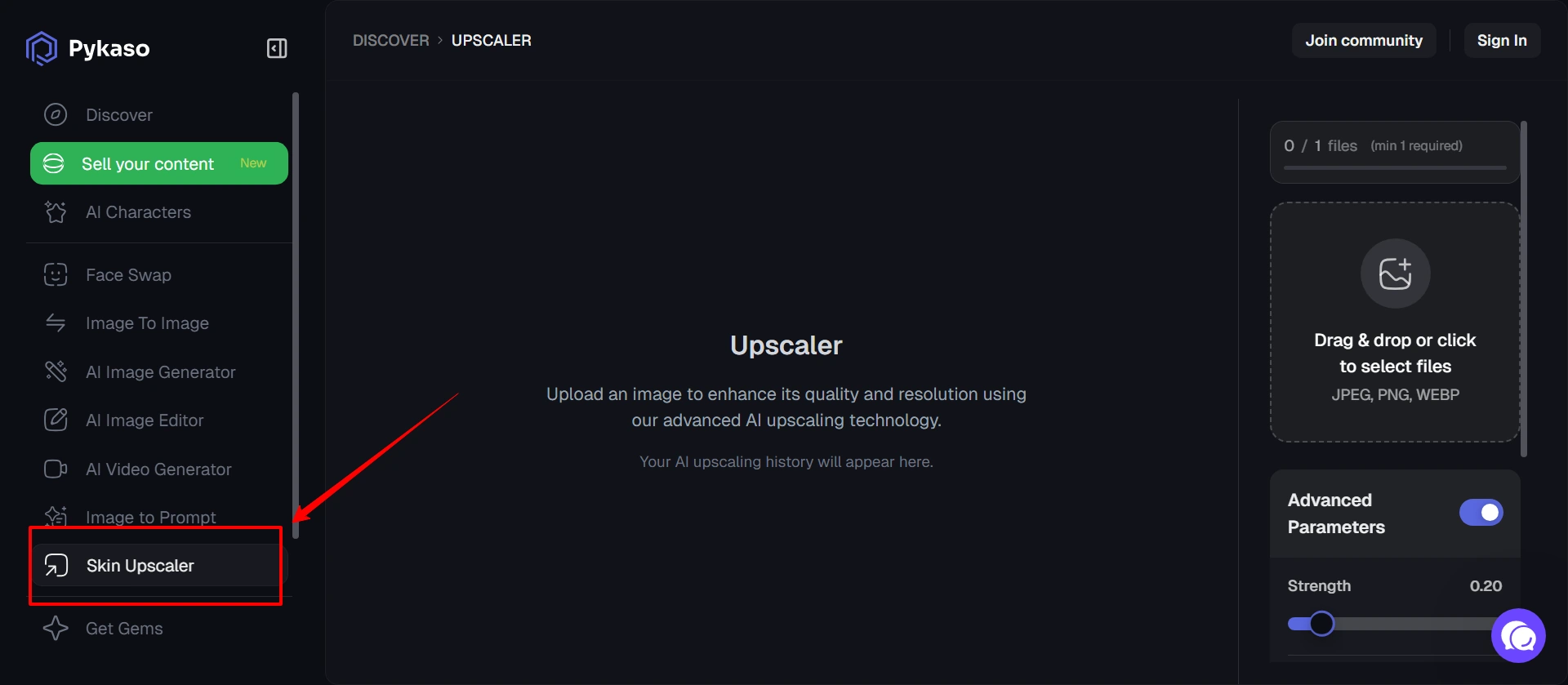 Pykaso AI Image Upscaler