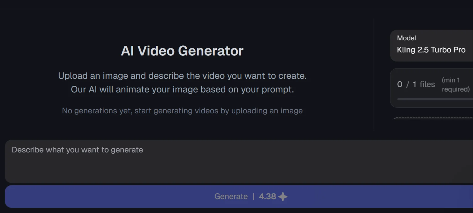 Pykaso's AI Video Generator