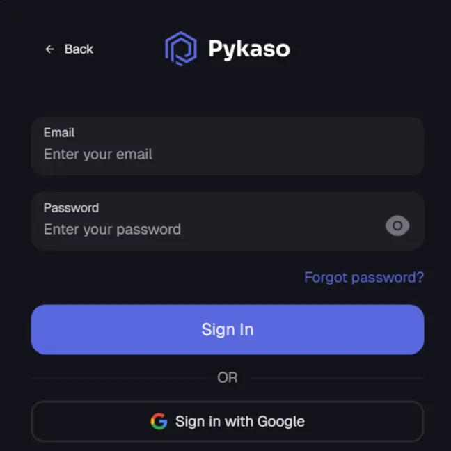 Setting Up Your Pykaso AI Account