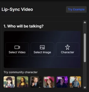 Upload or generate character image for OpenArt Lip-Sync Video