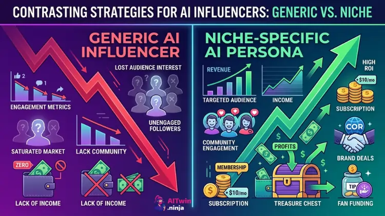 Contrasting Strategies for AI Influencers- Generic vs Niche