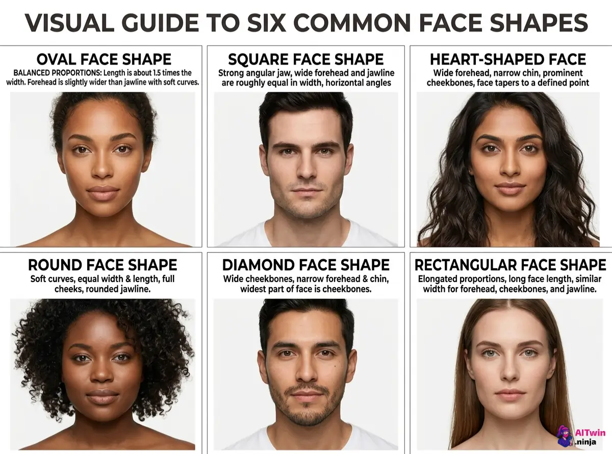 Guide To Six Common Face Shapes