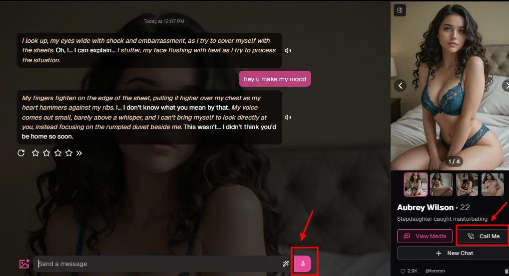 Ourdream ai AI Voice Chat & Call Feature