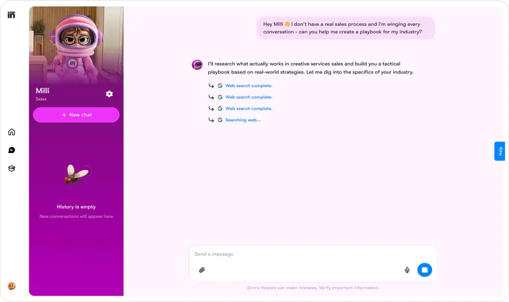 Sintra AI Brand Strategy and Sales with Milli