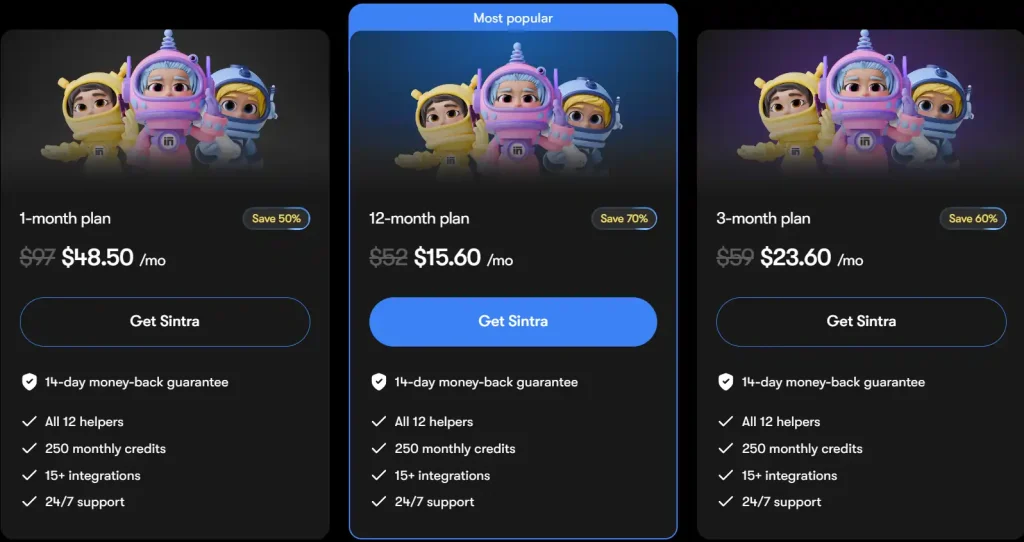 Sintra AI Pricing Plans