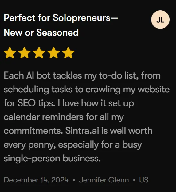 Sintra AI Real User Solopreneurs Review
