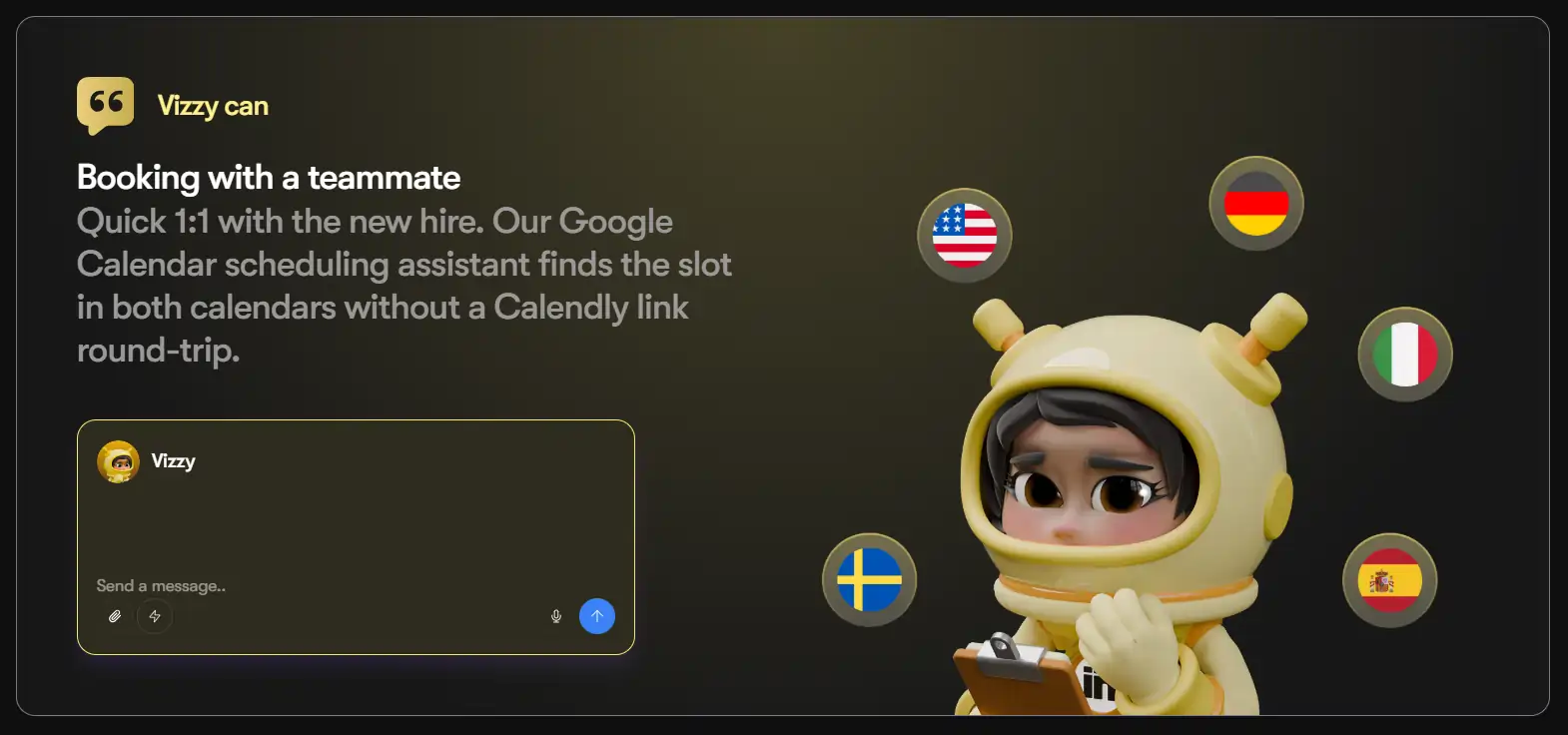 Sintra AI Vizzy - Google calendar scheduling assistant