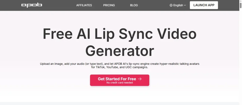 APOB AI - Lip Sync Video Generator