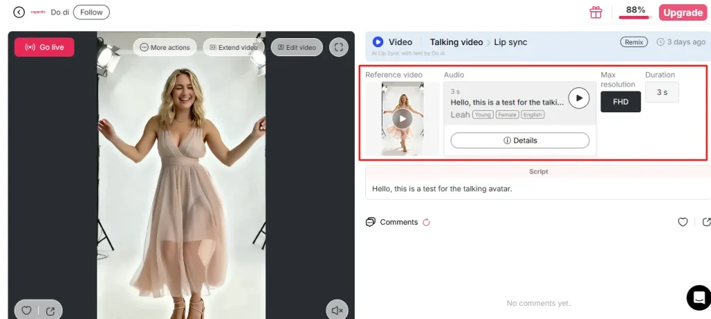 APOB AI - Lip Sync Video Length and FHD Output