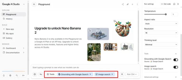 Google Search grounding in Nano Banana 2