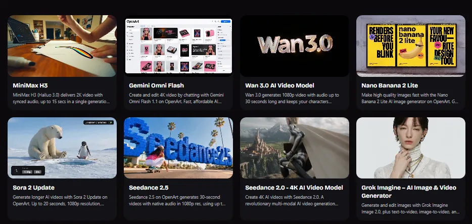 OpenArt AI Model Library