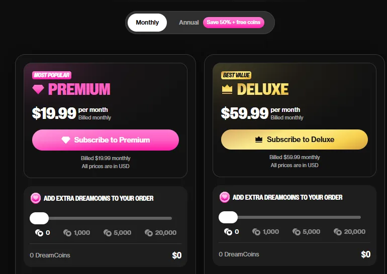 OurDream AI Pricing Plans